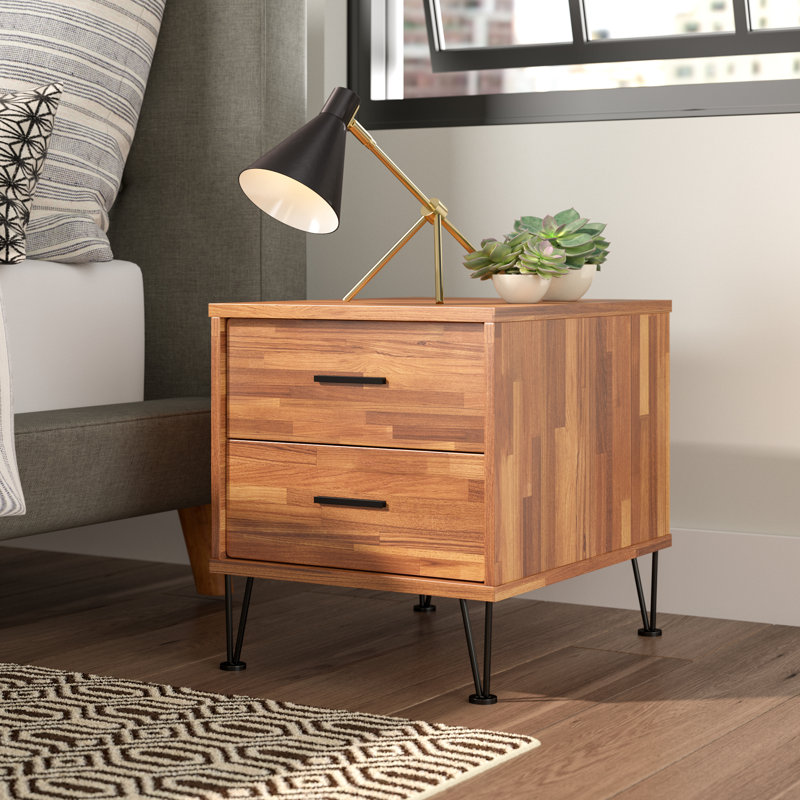 Langley Street Andres Contemporary 2 Drawer Nightstand & Reviews Wayfair